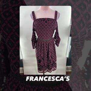 NWT Francesca’s Lace Cold Shoulder Dress